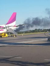 Pożar za lotniskiem