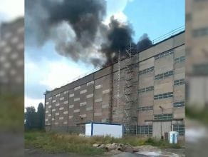 Pożar hali w Stoczni Gdańskiej