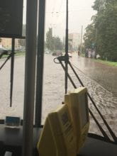 Gdynia - Rondo Żołnierzy Wyklętych - deszcz