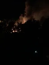 Pożar na terenie Pekinu w Gdyni