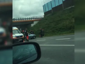 Wypadek na wysokości Auchan w stronę Gdańska