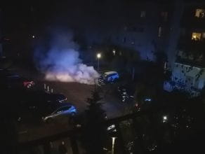 Pożar auta na Gorczycowej Gdynia Dąbrowa