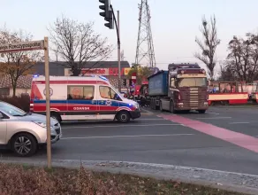 Wypadek z udziałem tramwaju na Zaspie