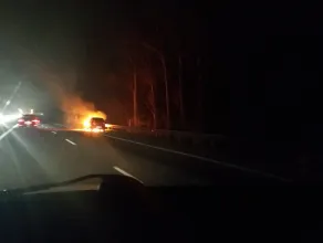 Pożar samochodu na obwodnicy