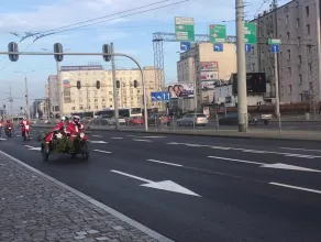 Mikołaje na motocyklach na Wzgórzu