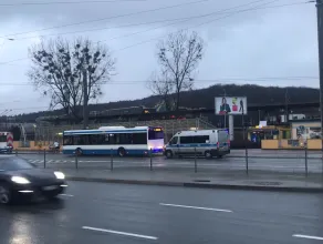 Policjanci w autobusie na Wzgórzu w Gdyni