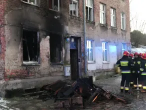 Skutki pożaru przy ul. Ogińskiego