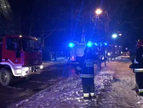 Pożar domu w Gdańsku Osowej