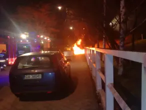 Pożar samochodu w Sopocie