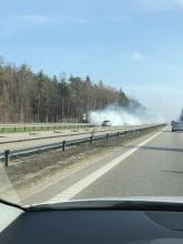 Dymiący diesel na obwodnicy za Matarnią (patrząc w kierunku Gdyni)