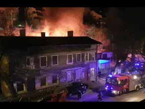 Nocny pożar w Gdańsku