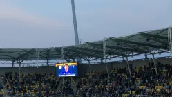 Radość kibiców Arki Gdynia po golu na 1:0