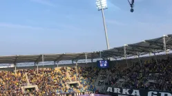 Doping na meczu Arka Gdynia - Zagłębiem Sosnowiec