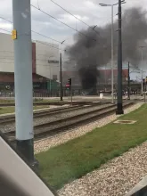Pożar auta pod Forum Gdańsk. Ewakuacja galerii