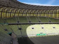 Stadion Energa Gdańsk bez murawy piłkarskiej