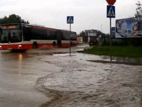 Gdańsk-Orunia Górna, zalane skrzyżowanie