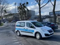 Policja zablokowała wjazd obok stadionu w Gdyni
