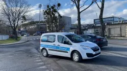 Policja zablokowała wjazd obok stadionu w Gdyni