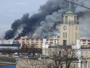 Pożar na terenie portu w Gdyni