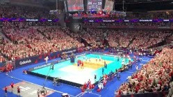 Ostatni punkt meczu i radość po zwycięstwie Polaków