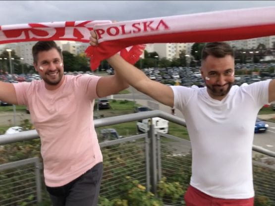 Kibice przed meczem Polska - Rosja