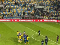 Arka Gdynia - Stomil Olsztyn 6:0. Radość po meczu