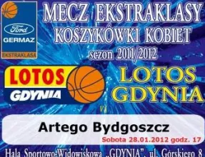 28.01.2012 godz. 17:00 - mecz Ford Germaz Ekstraklasy, Lotos Gdynia - Artego Bydgoszcz