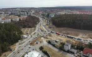 Trasa Kaszubska - korki w okolicach budowy