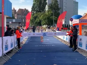Aleksandra Jakimczuk finiszuje na Garmin Półmaraton Gdańsk