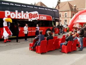 Dwupiętrowe pojazdy linii Polski Bus
