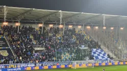 Arka Gdynia - Lech Poznań 0:1. Doping kibiców obu klubów