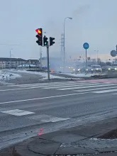 Pożar auta na Armii Krajowej w Gdańsku