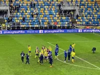 Arka Gdynia - Odra Opole 2:2. Piłkarze i kibice po meczu