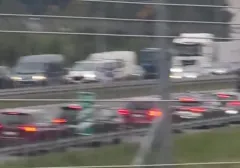 Wypadek Na E7 między Chwaszynem a Kackeim kierunek Gdynia