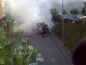 Spłonął samochód na Łostowicach