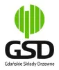 Gdańskie Składy Drzewne (GSD) - tarasy tarcica płyty logo
