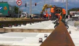 Linia tramwajowa na Morenę gotowa w 33 proc. Trwa układanie torowiska