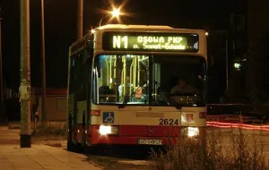 Autobusy zamiast SKM-ki nocą w centrum Gdańska