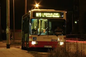 Autobusy zamiast SKM-ki nocą w centrum Gdańska
