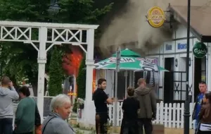 Pożar baru z kebabem w Brzeźnie