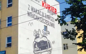 Mural promujący trzeźwość za kierownicą przy gdyńskim dworcu