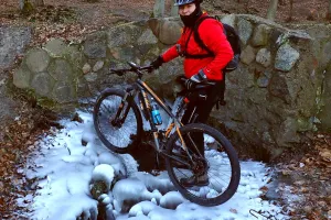 Na rowerze w temperaturze -15'C