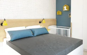 Sypialnia dla rodziców i małego dziecka