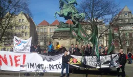 Krótka manifestacja przeciwko imigrantom w Gdańsku