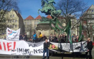 Krótka manifestacja przeciwko imigrantom w Gdańsku