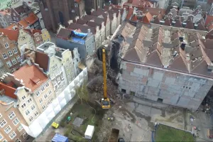 Rozbiórka dawnego kina Neptun w Gdańsku