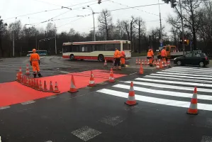 Czy malowane pasy rowerowe wytrzymają do wiosny?