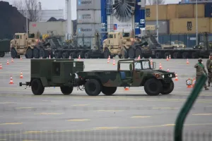 Sprzęt wojskowy NATO w terminalu DCT