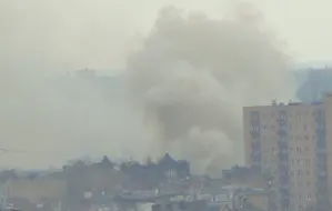 Palił się budynek na Dolnym Mieście