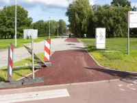 Nowa droga rowerowa przez park Jana Pawła II na Zaspie